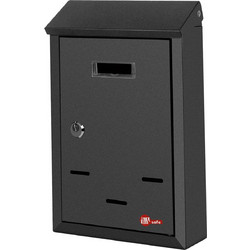 Inox Kiss Γραμματοκιβώτιο Μεταλλικό Μάυρο 23x8.5x35cm LOC610