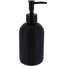 Γυάλινος Διανεμητής Σαπουνιού Dispenser με Αντλία 410 ml σε Μαύρο Χρώμα, 7x19 cm