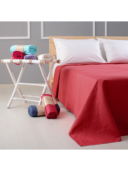 Κουβέρτα Υπέρδιπλη Πικέ 230x250cm Joli Μπορντώ