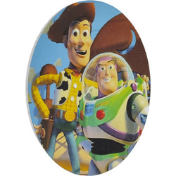 Toy Story εκτύπωση σε ξύλο - 10εκ ,2 τεμάχια με μαγνητάκι, Με τρύπα