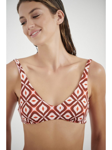 BLU4U Bikini Top Μπουστάκι Μπεζ Μπορντό 23366038-13