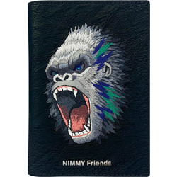 Θήκη διαβατηρίου Nimmy πορτοφόλι Raptor Gorilla μαύρο
