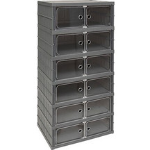 5Five Simply Smart Πλαστική Συρταριέρα Fold'N'Box 6 Θέσεων - Ανοιχτό Γκρι 205515