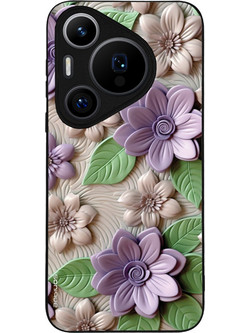 Sonique 3D Flower Series Back Cover Violet (Huawei Pura 70 Pro)