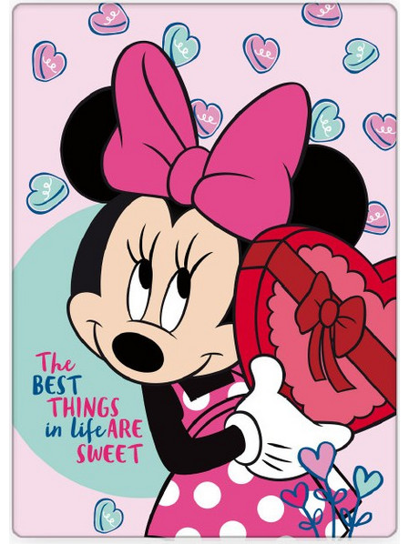 Disney Minnie Sweet 014213 Κουβέρτα Κούνιας Fleece 100x140 Ροζ