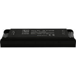 Τροφοδοτικό mini 240W για ταινίες LED 230V/12VDC μαύρο με προστασία από υπερθέρμανση και υπερφόρτωση IP20 - 30-312240
