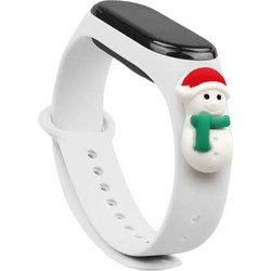 Hurtel Christmas Holidays Λουράκι Σιλικόνης White Snowman 1 (Mi Smart Band 3 / 4)