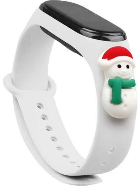 Hurtel Christmas Holidays Λουράκι Σιλικόνης White Snowman 1 (Mi Smart Band 3 / 4)