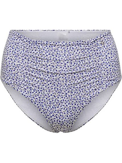 Only Lella Ψηλόμεσο Bikini Slip Floral Μπλε 15252496