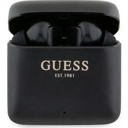 Guess Printed Logo Ακουστικά Bluetooth In Ear Black