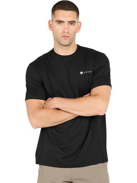 Virtus Finnian M S/S Tee (EV251856 1001) Μαύρο Ανδρικά Collection SU25