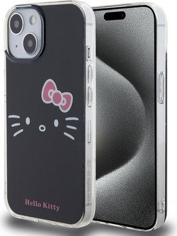 Hello Kitty IML Kitty Face - θήκη για Apple iPhone 15 - Μαύρο