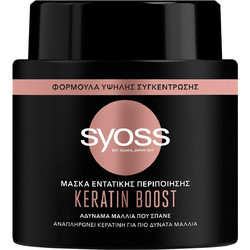 Syoss Keratin Boost Intensive Μάσκα Μαλλιών Κερατίνης για Επανόρθωση & Φριζάρισμα για Ταλαιπωρημένα Μαλλιά 500ml