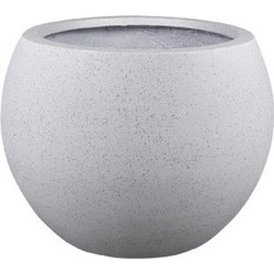 MarHome Κασπώ Μπάλα Fiberclay Λευκό Γρανίτη Φ43x31cm