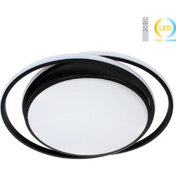 Φωτιστικό Οροφής LED 63W 52x49x6 εκ. Μαύρο με Controller