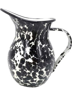 Κανάτα Enamel 742-2310 20x12x19cm Black-White Artekko Εμαγιέ