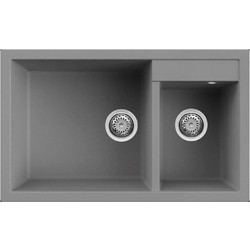 Elleci Quadra 440 Ένθετος Νεροχύτης Γρανίτη Titanium 81.5x50cm