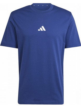 Adidas Essentials Small Logo Single Jersey Tee Ανδρικό Αθλητικό T-Shirt Royal Blue JF1093
