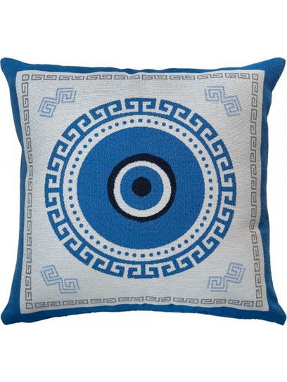 Διακοσμητική Μαξιλαροθήκη Eye Dimeco Μπλε 45x45