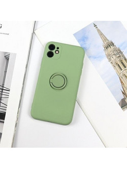 Beline Etui Silicone Ring iPhone 12 ProMax green apple