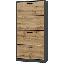 Diommi Παπουτσοθήκη Ξύλινη Φυσικό Χρώμα Μ70xΠ23xΥ156cm Vektra4 31-051