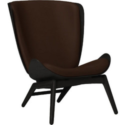 Πολυθρόνα The Reader Hope Leather 5103C5502-11 78x91x105cm Black Oak Brown