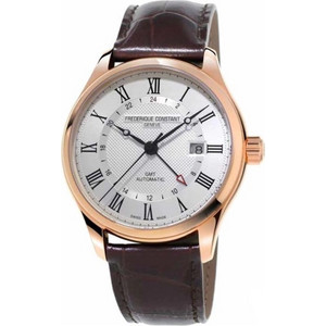 Frederique Constant Ανδρικό Ρολόι με Καφέ Δερμάτινο Λουράκι FC-350MC5B4