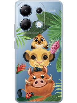 Disney Case Redmi Note 13 4G Lion King Partial Print Friends Transparent