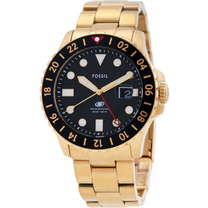 Fossil Ανδρικό Ρολόι με Χρυσό Μεταλλικό Μπρασελέ FS5990