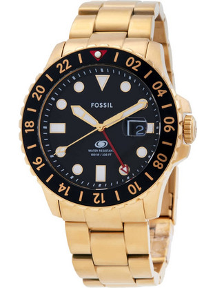 Fossil Ανδρικό Ρολόι με Χρυσό Μεταλλικό Μπρασελέ FS5990