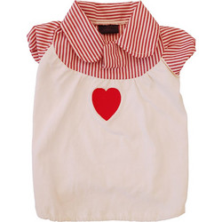 Pet Μπλούζα Σκύλου Red Stripe Heart M 27cm