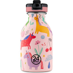 24Bottles Magic Friends Παιδικό Μπουκάλι Θερμός Ανοξείδωτο με Καλαμάκι Ροζ 250ml