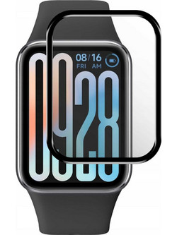 Hybrid Glass Xiaomi Smart Band 9 Pro Spacecase Smartwatch Αντιχαρακτικό Προστατευτικό Υβριδικό Οθόνης - Black (5905719117252)