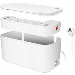 Πολύπριζο & Κουτί Καλωδίων Logilink LPS281U - 5x Schuko - USB - White LPS281U