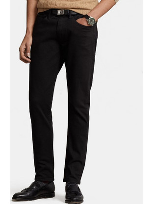 Polo Ralph Lauren Ανδρικό Τζιν Παντελόνι Slim Εφαρμογή Μαύρο 710751053-001