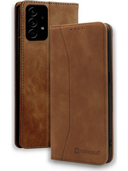 Bodycell Pu Leather Book Brown (Samsung Galaxy A52)