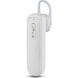 V-Tac 7701 Ακουστικό Bluetooth In Ear White