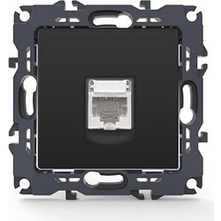 PRIME ΠΡΙΖΑ ΔΙΚΤΥΟΥ 1xRJ45 CAT6 UTP IP20 MAT ΑΝΘΡΑΚΙ ACA - 1000113205