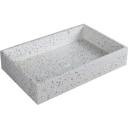Karag DION Stracciatella CS-0069-E3 Επικαθήμενος Νιπτήρας Μπάνιου Πέτρινος 60x39x12cm Λευκός