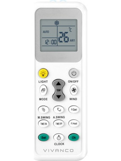 VIVANCO REMOTE CONTROL FOR AIR CONDITION UNIVERSAL black