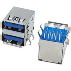 USB CONNECTOR 3.0 ΔΙΠΛΟ TYPE A PCB BUSB-A2D108F-0L18N-W CZT