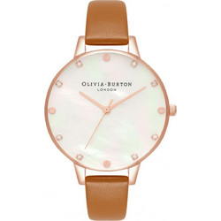 Olivia Burton Γυναικείο Ρολόι με Καφέ Δερμάτινο Λουράκι OB16SE18