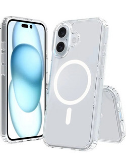 Θήκη Προστασίας Σιλικόνης Clear Case Με MagSafe iPhone 16 Plus