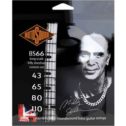 Rotosound BS66 Σετ 4 Χορδές Ηλεκτρικού Μπάσου Stainless Steel 43-110" Mixed Tension