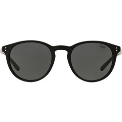 Polo Ralph Lauren PH 4110 5284/87 Ανδρικά Γυαλιά Ηλίου Στρογγυλά Κοκάλινα Μαύρα με Μαύρος Polarized Φακό