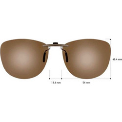 Sunglasses CLIP ON ΓΙΑ ΚΟΚΑΛΙΝΟ ΚΑΙ ΜΕΤΑΛΛΙΚΟ ΣΚΕΛΕΤΟ 12793/BROWN/54