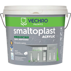 Vechro Smaltoplast Οικολογικό Ακρυλικό Χρώμα Εξωτερικού Χώρου Λευκό 3lt