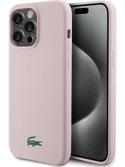 LACOSTE Iphone 15 Pro Max 6.7 Pink Hardcase Silicone Magsafe - (LCHMP15XSLOI)