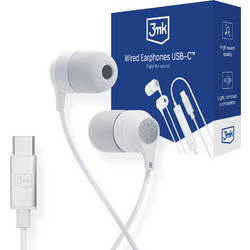 USB-C 3mk Wired Headphones - white