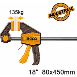 Σφιγκτήρας Μαραγκών Ingco Αυτόματος 18" 80x450mm 135kg HQBC18801